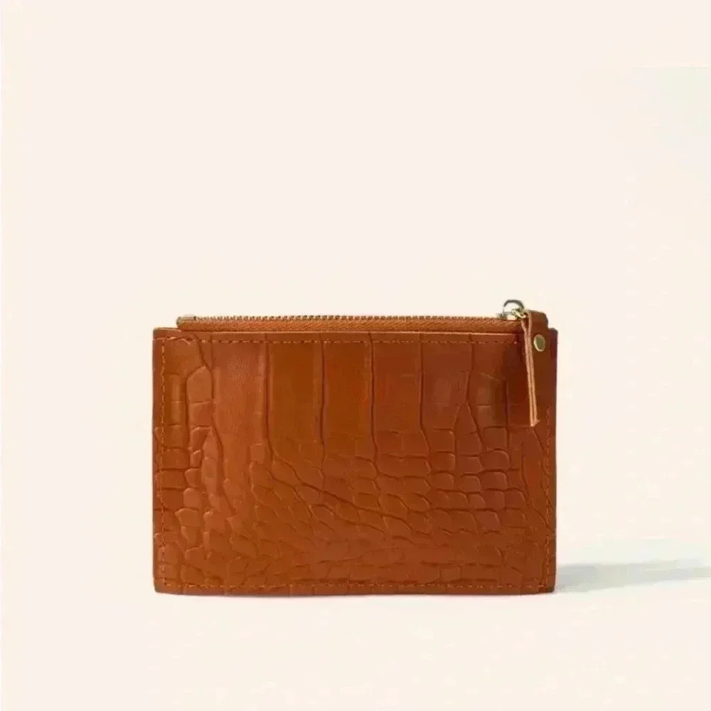 ⚠️Clearance Brown Leather Wallet With Zipper and Card Slots - Picture 3 of 5